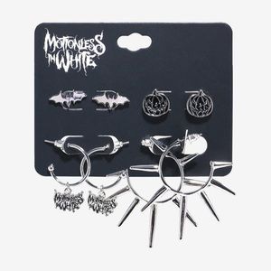 Motionless In White Icons Earring Set‎ Hot Topic Metal Music Metalcore
